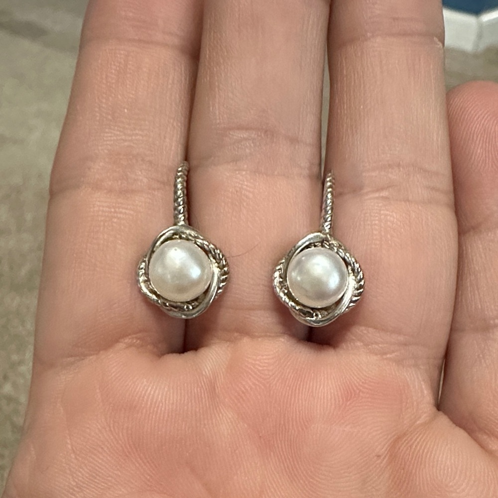 925 Genuine Pearl Earrings